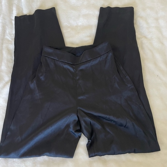 Express Black Satin Wide Leg Women's Pants - Picture 2 of 9